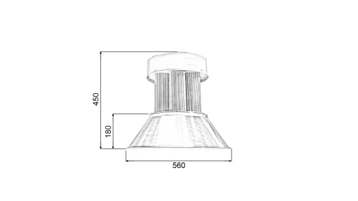 Đèn LED chiếu sáng nhà thi đấu highbay 300W - Ảnh 5