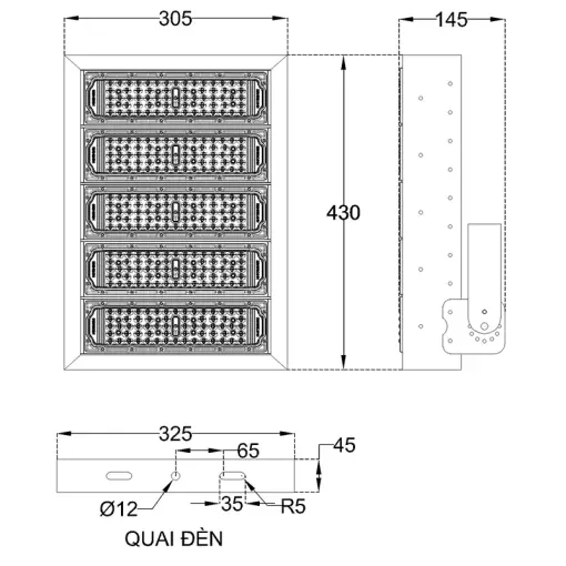 Đèn pha LED - Đèn chiếu sáng ngã tư 250W - P02 - Ảnh 9