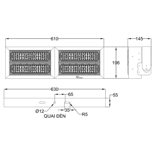 Đèn pha LED - Đèn chiếu sáng ngã tư 200W - P02 - Ảnh 18