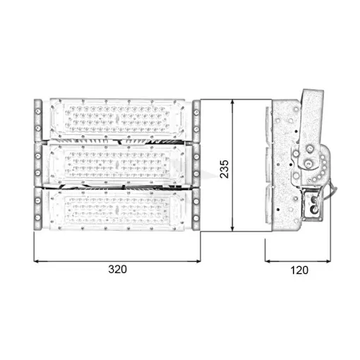 Đèn pha LED - Đèn chiếu sáng ngã tư 150W - P03 - Ảnh 8